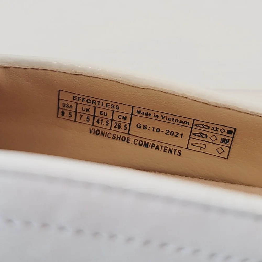 Vionic Effortless Casual Supportive Slip-on Shoes in White Nubuck - Picture 9 of 16